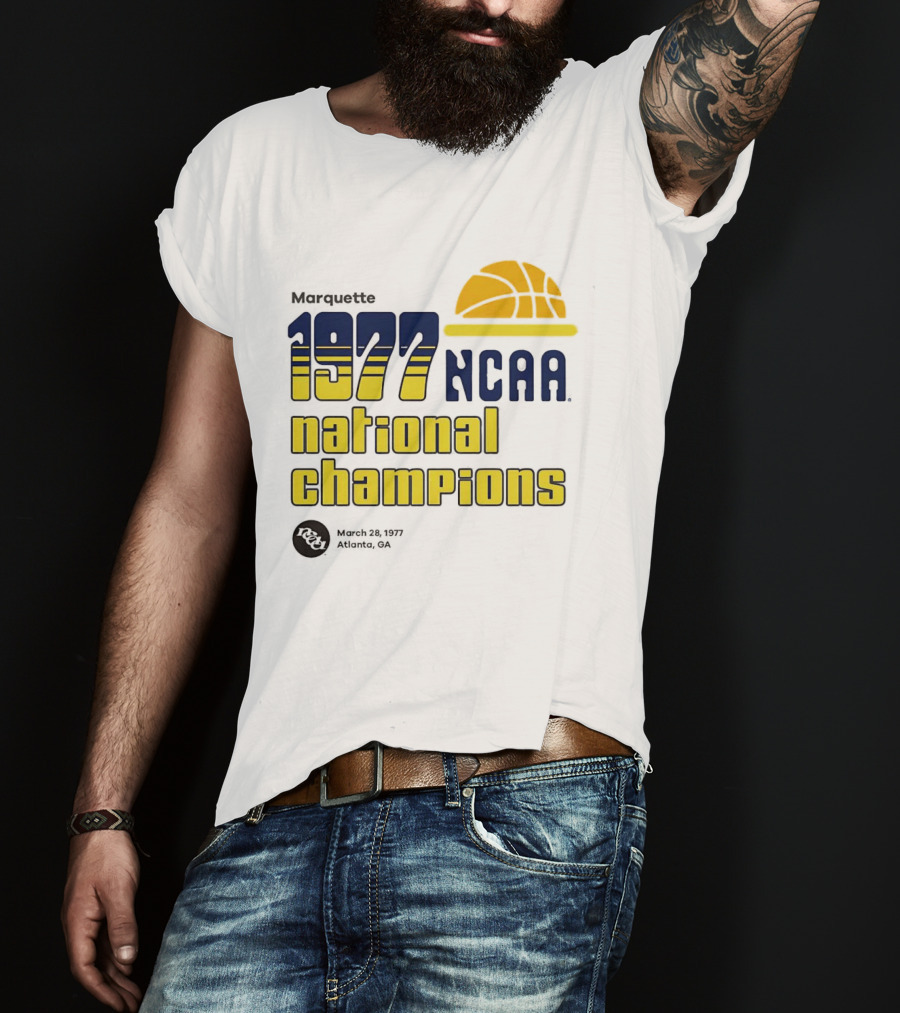Marquette 1977 NCAA National Champions Basketball March 28_ASTRO_NY T-Shirt