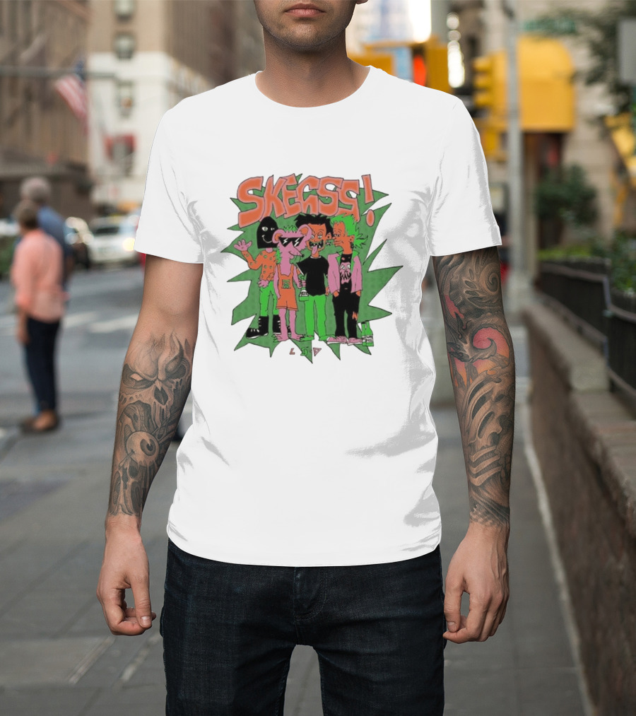 Skegss LSD Irvine Cartoon Characters Green T-Shirt