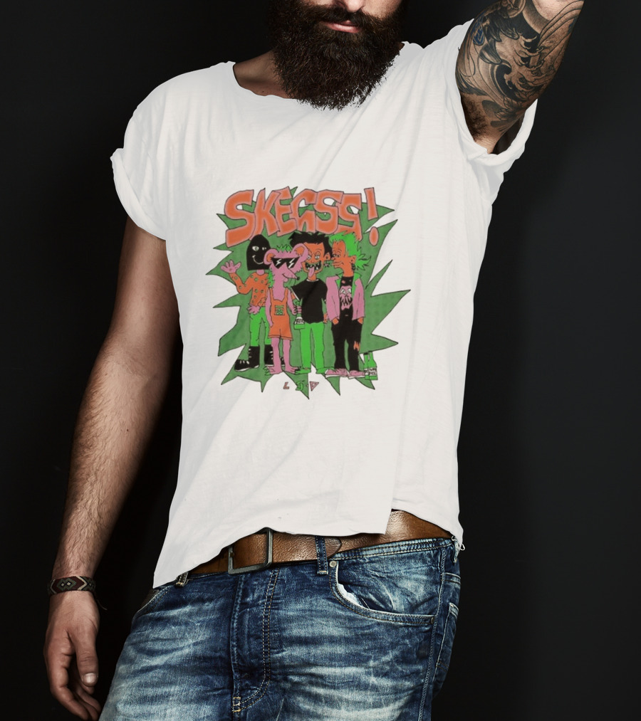 Skegss LSD Irvine Cartoon Characters Green T-Shirt