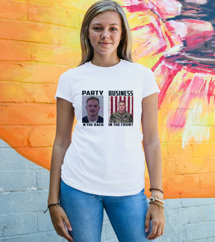 Party In The Back Business In The Front Zach Bryan U.S. Navy T-Shirt