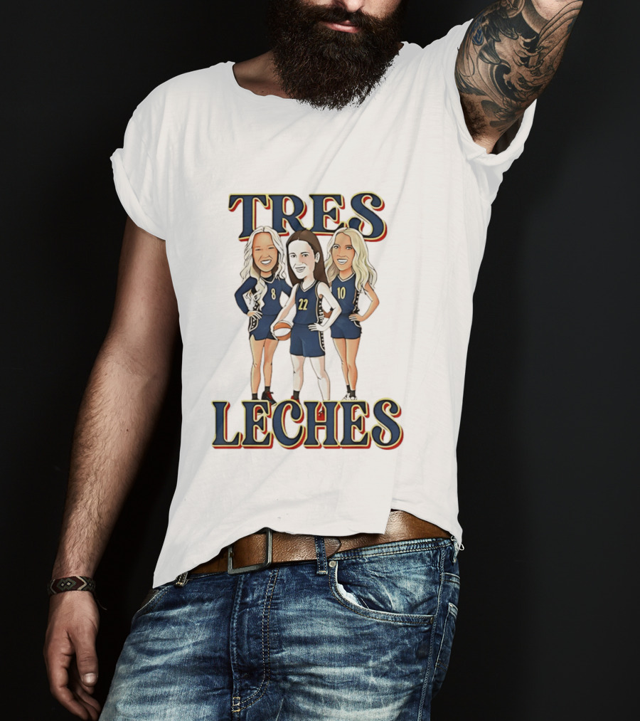 Tres Leches Basketball Players Team Cartoon Characters T-Shirt