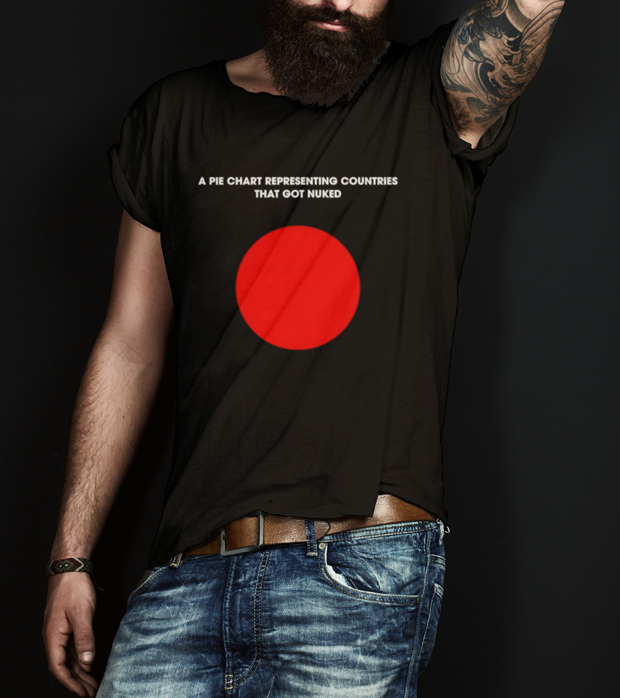 Pie Chart Japan Flag Nuked Countries T-Shirt