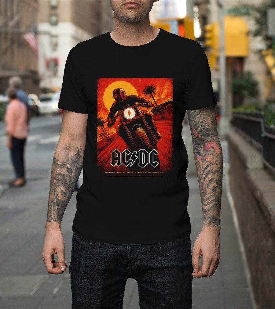 ACDC PWR Up Tour August 1 2026 Allegiant Stadium Las Vegas NV Event T-Shirt