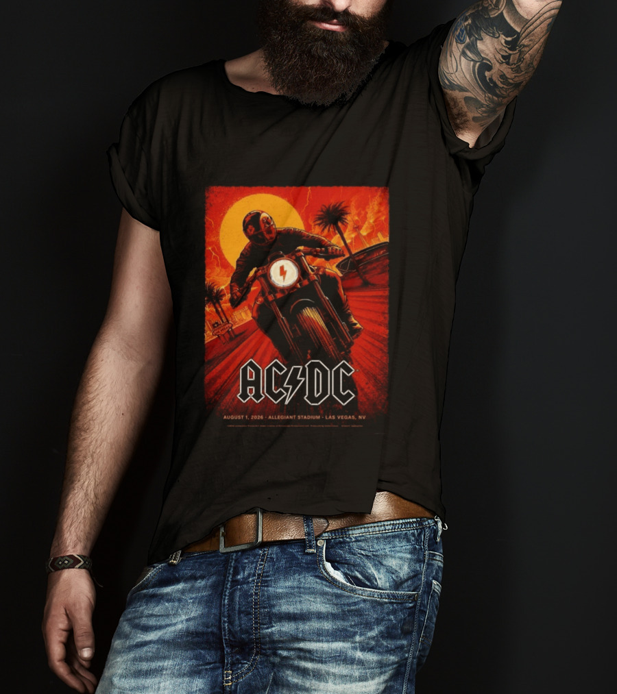 ACDC PWR Up Tour August 1 2026 Allegiant Stadium Las Vegas NV Event T-Shirt