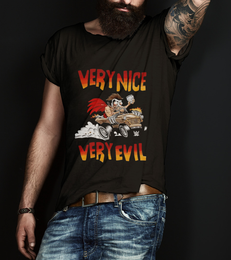 Very Nice Very Evil Danhausen Cartoon WWE T-Shirt
