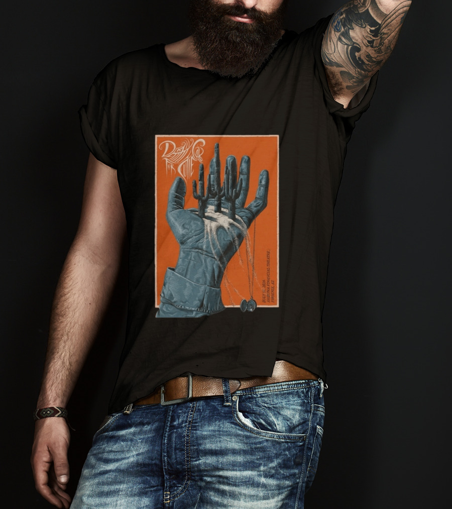 Death Cab For Cutie July 31 2026 Arizona Financial Theatre Phoenix AZ Cactus Hand T-Shirt