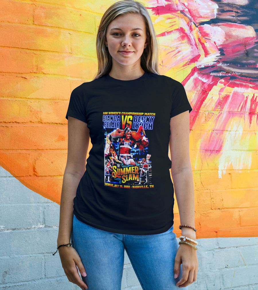 SummerSlam 2022 Bianca Belair Vs Becky Lynch Championship Match T-Shirt