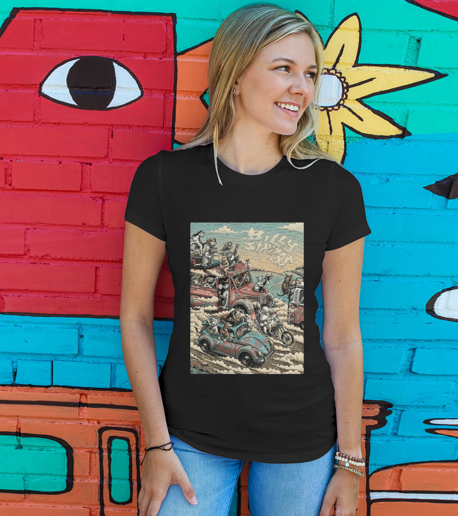 Billy Strings Bethel NY Event August 1 2026 Dylan Goldberger Bethel Woods Center Night 2 Psychedelic Animal Parade T-Shirt