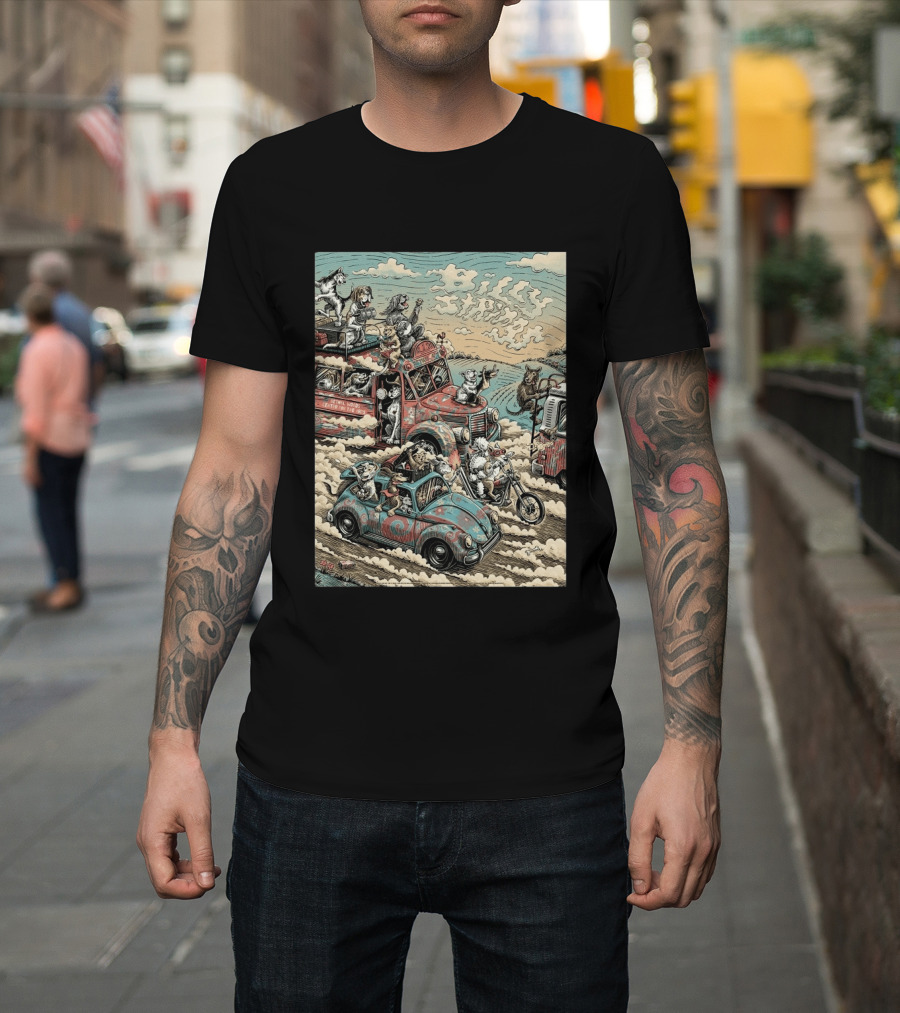 Billy Strings Bethel NY Event August 1 2026 Dylan Goldberger Bethel Woods Center Night 2 Psychedelic Animal Parade T-Shirt