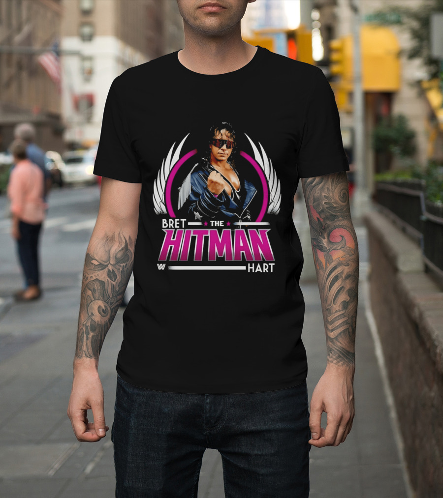 Bret Hart The Hitman Wings WWE T-Shirt