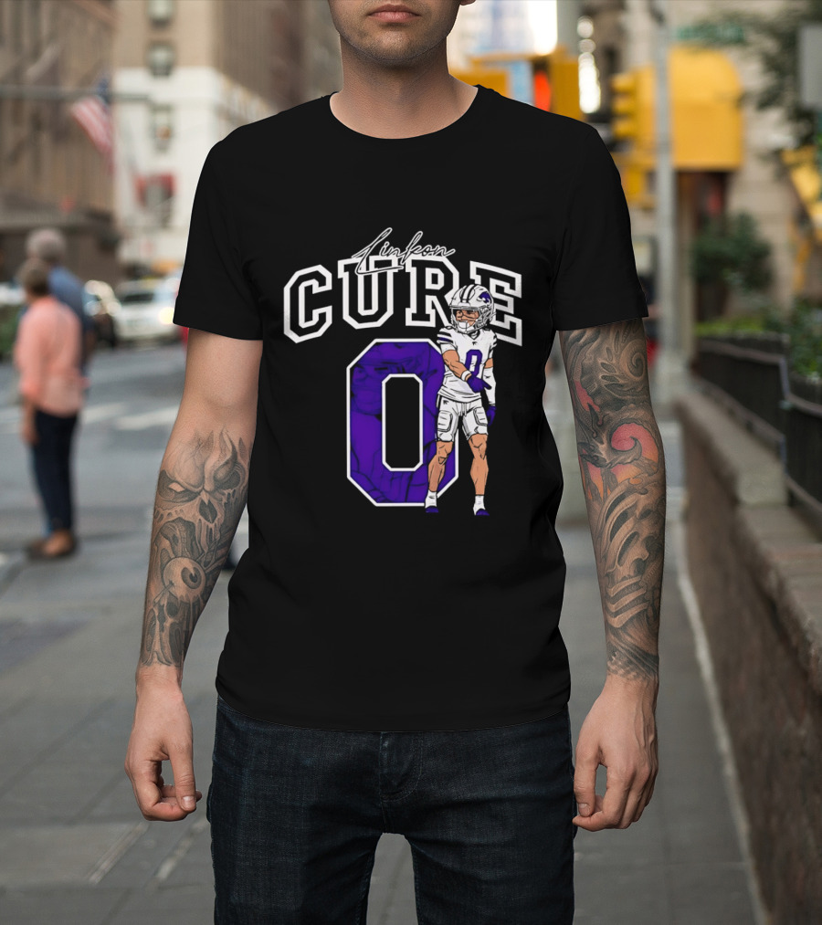 Kansas State University Linkon Cure 0 Football Player T-Shirt