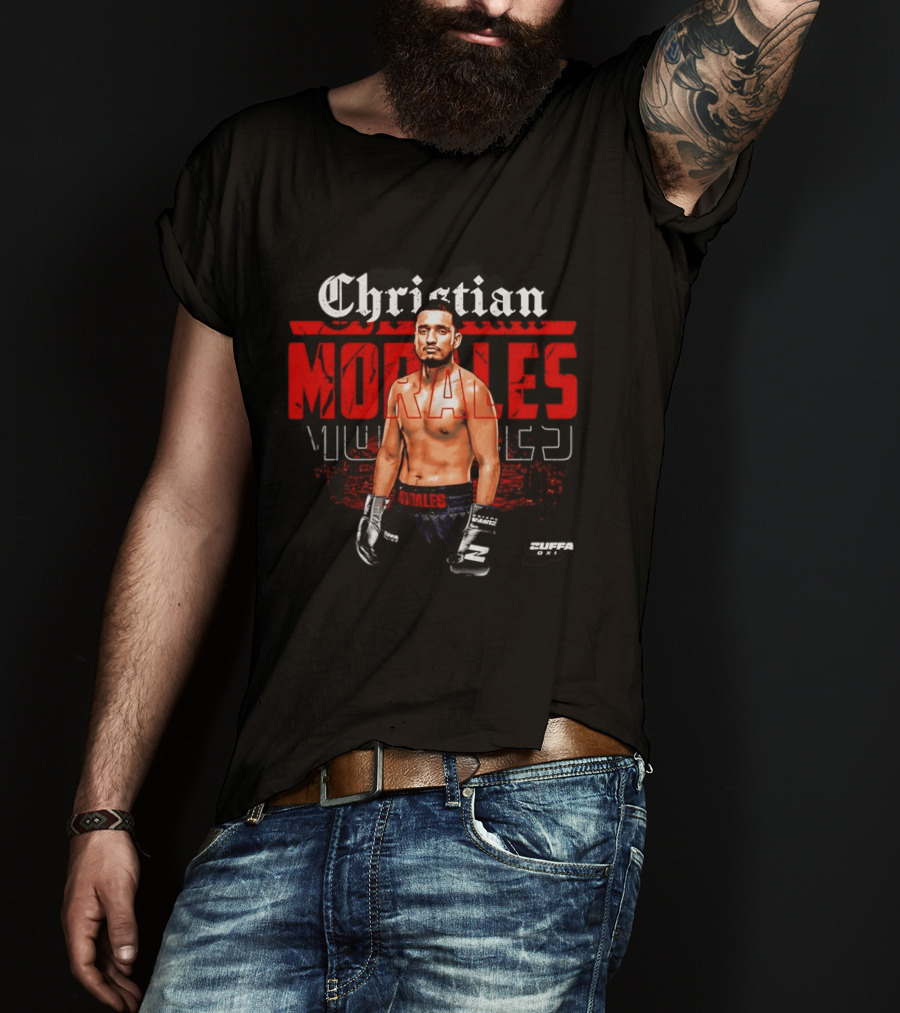 Christian Morales Zuffa Boxer With Boxing Gloves And Zuffa One T-Shirt