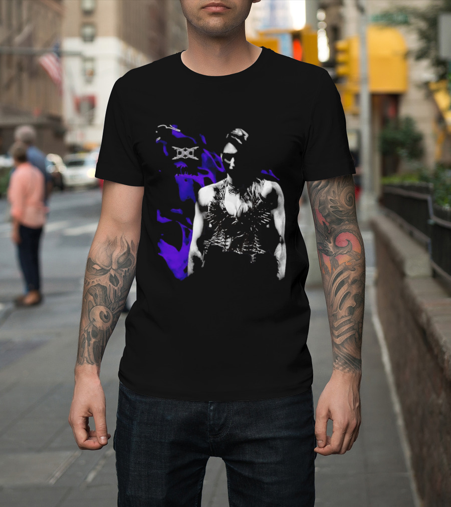Ken Carson Rhea Ripley WWE Spiked Outfit Collage With Abstract Purple Accents T-Shirt