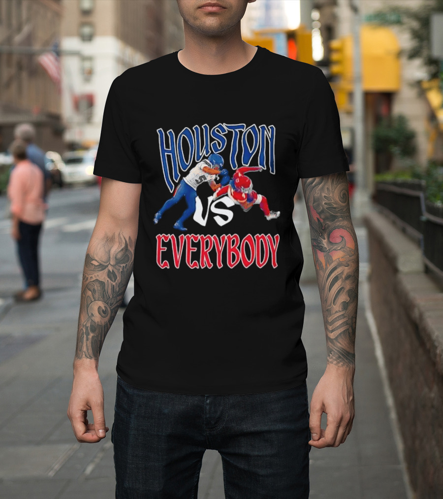 Houston Vs Everybody Football Player Duel T-Shirt