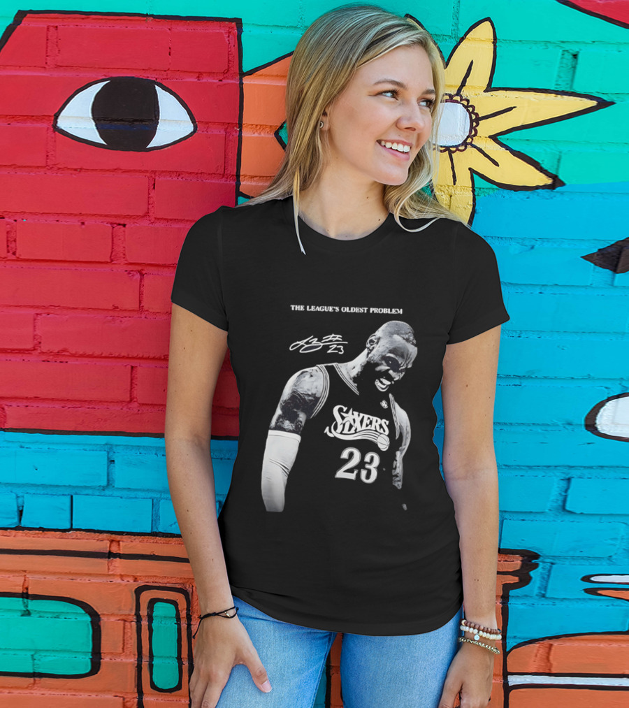 The League's Oldest Problem LeBron James Sixers 23 T-Shirt