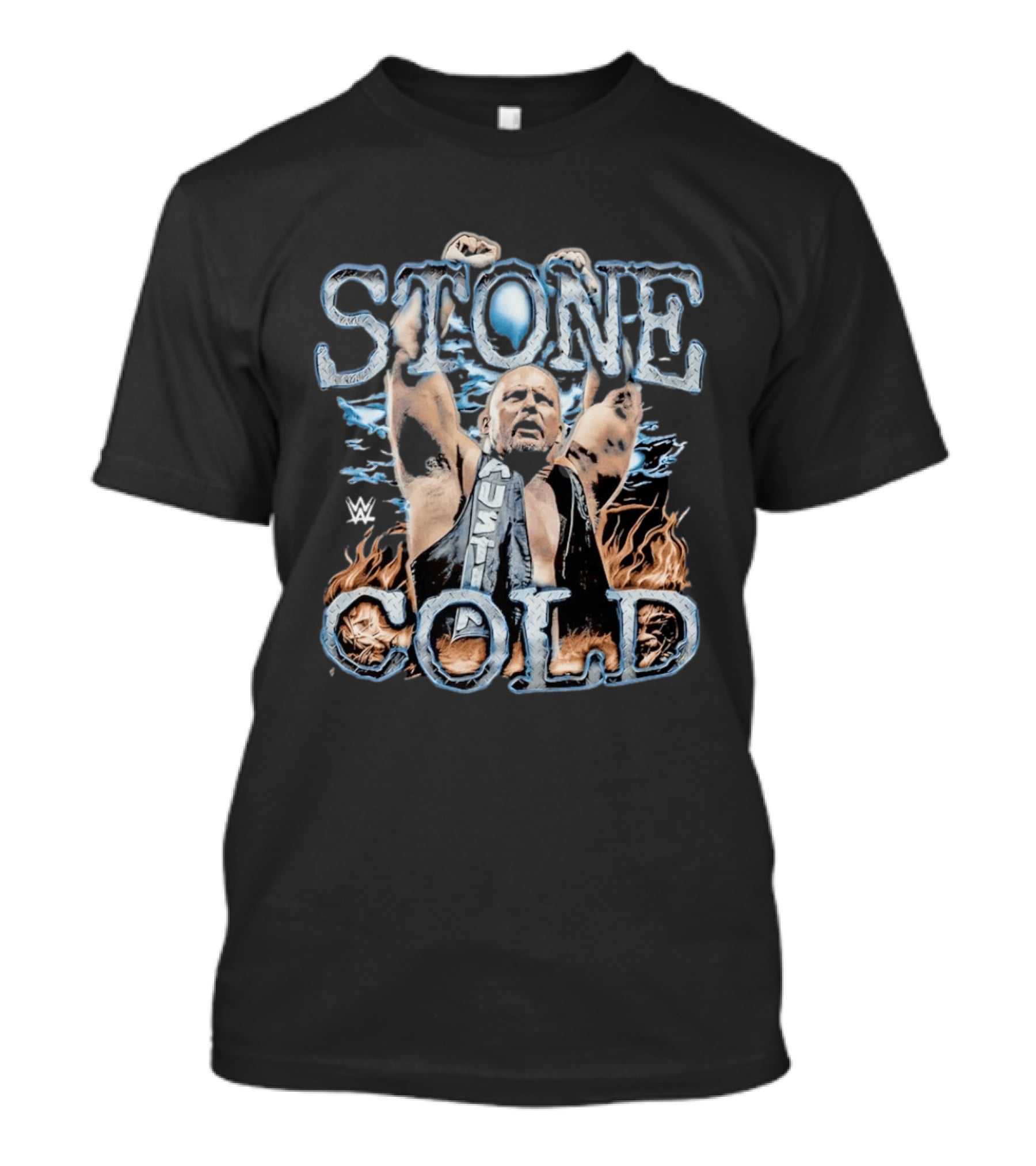 Stone Cold Steve Austin WWE Ice And Flames Iconic Wrestling T-Shirt