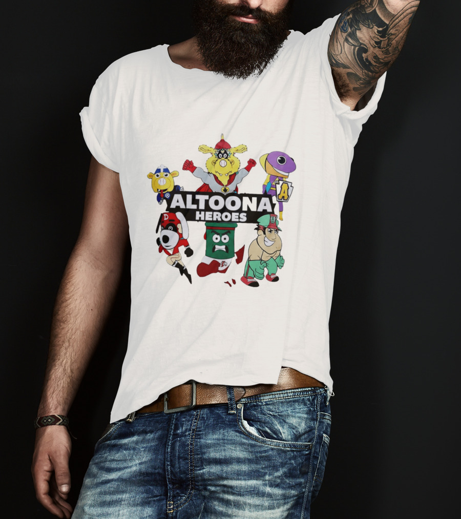 Altoona Heroes Cartoon Characters Collaboration T-Shirt