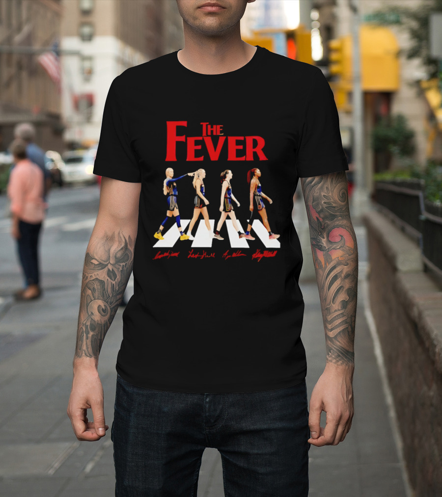 Indiana Fever Basketball Team Abbey Road Beatles T-Shirt