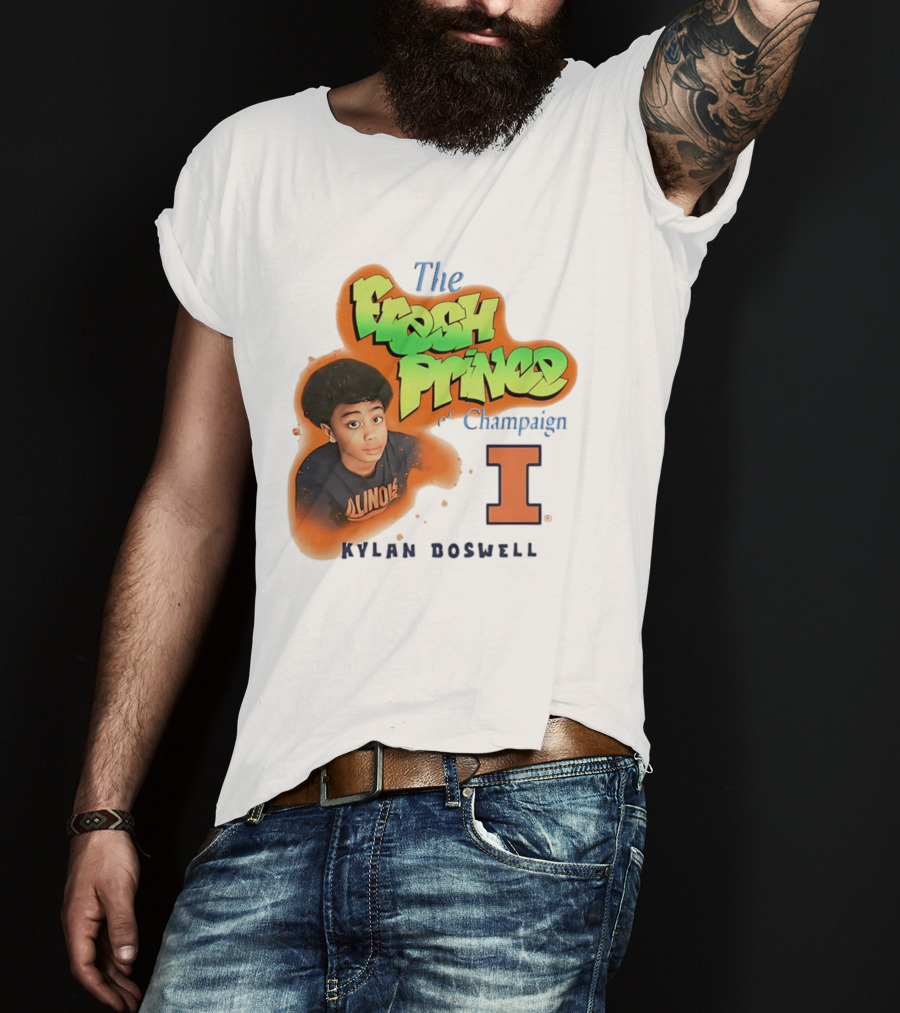 Kylan Boswell Illinois Fighting Illini The Fresh Prince Of Champaign T-Shirt