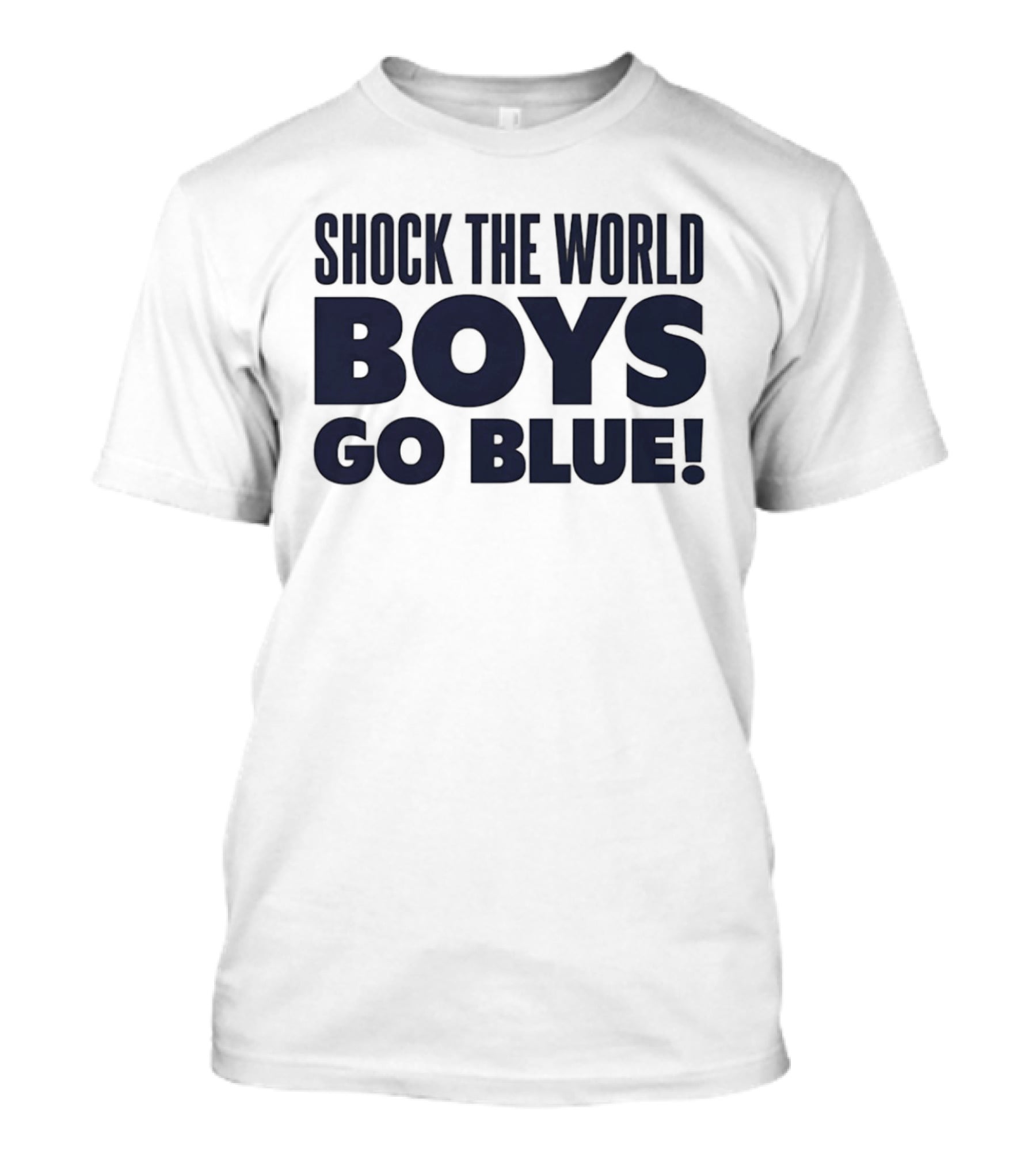 Shock The World Michigan Men's Basketball Boys Go Blue T-Shirt