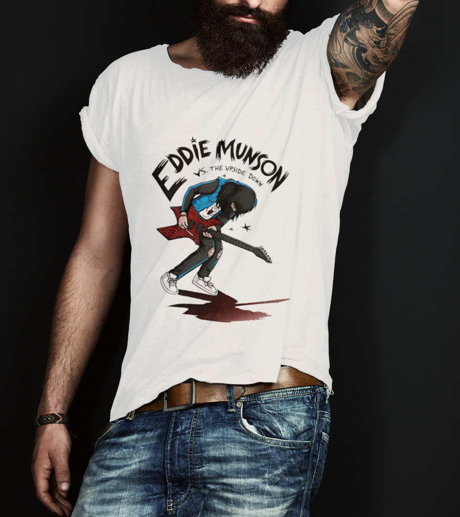 Eddie Munson Vs The Upside Down Stranger Things Guitar Battle Scene T-Shirt