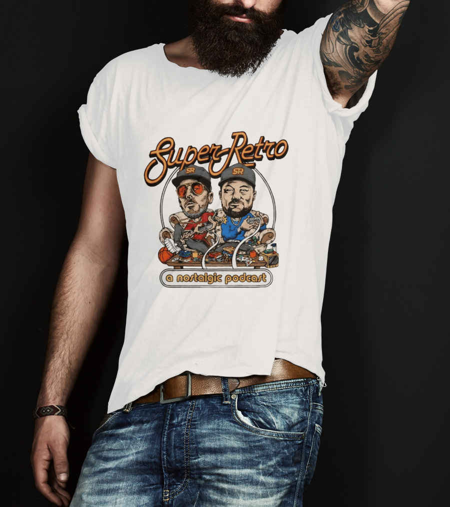 Super Retro SR A Nostalgic Podcast T-Shirt