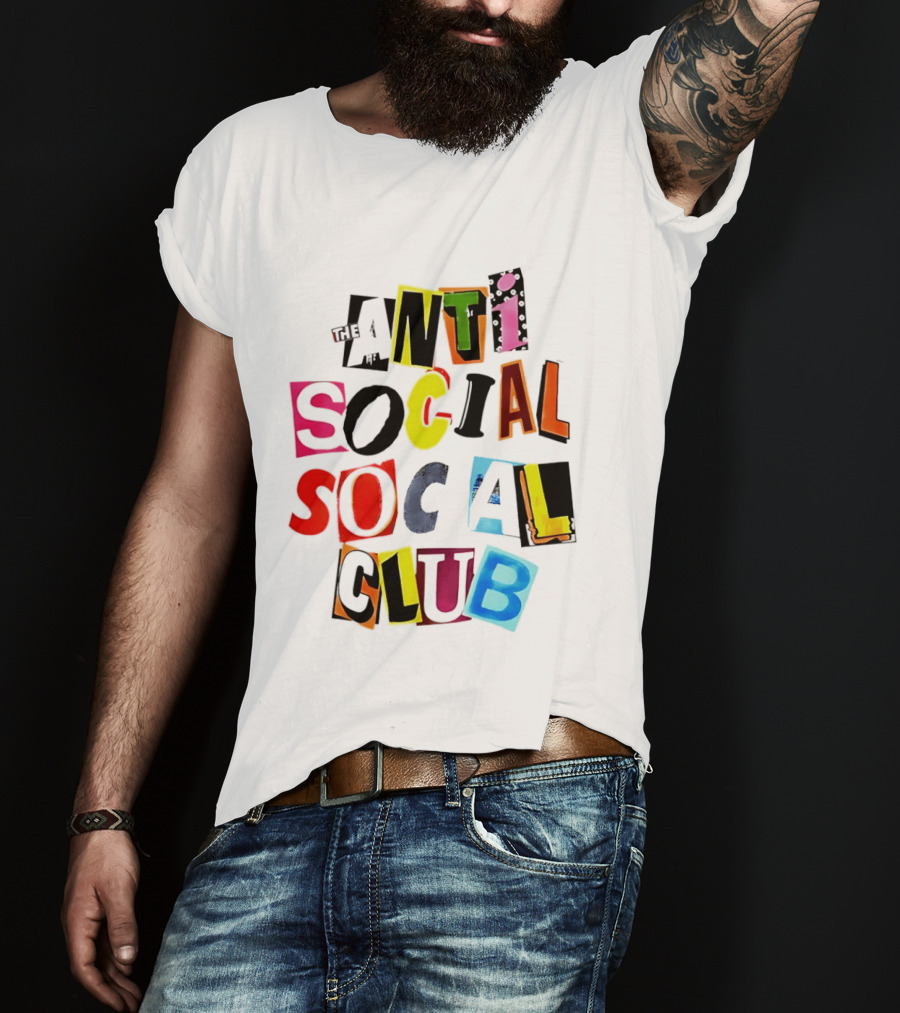 The Anti Social Social Club ASSC Collage Colorful T-Shirt