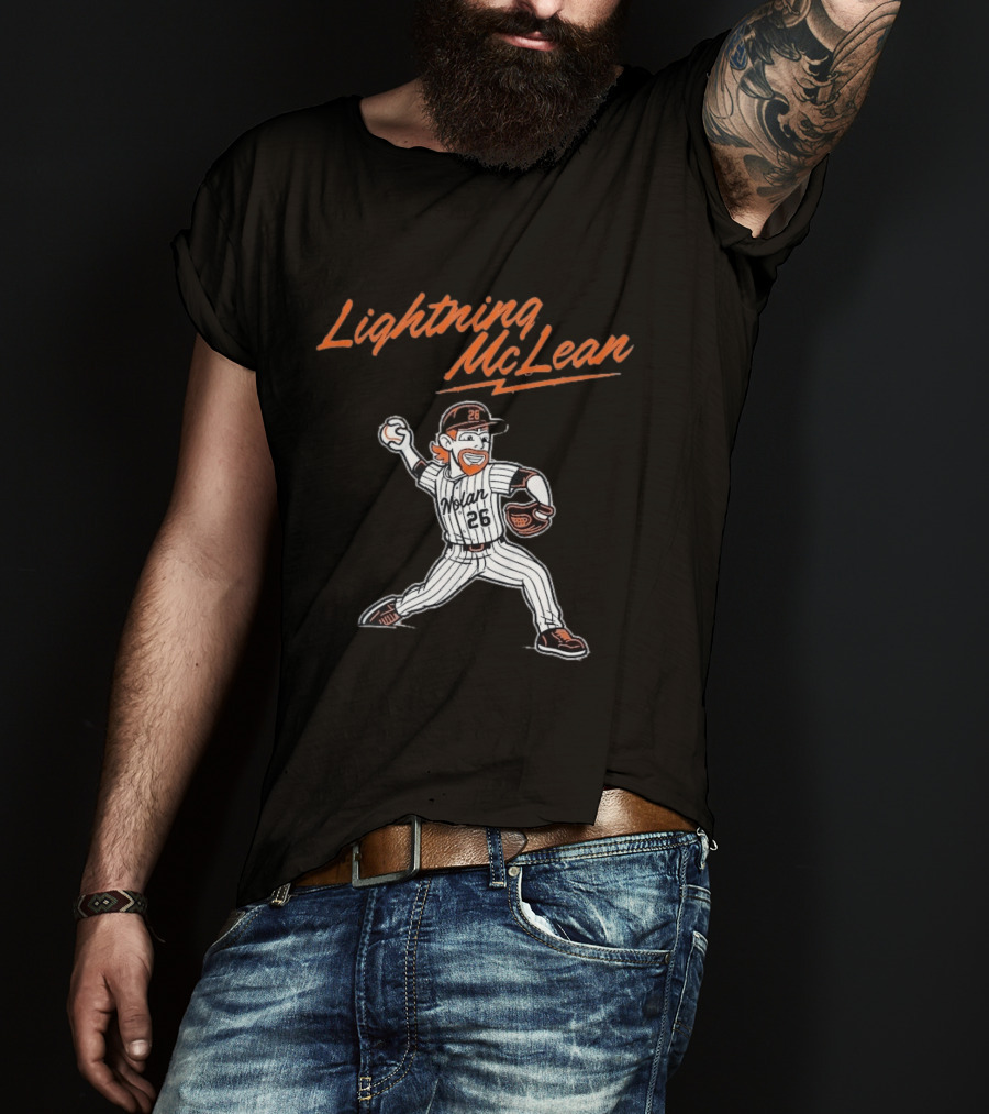 Lightning McLean Nolan 26 New York Mets T-Shirt