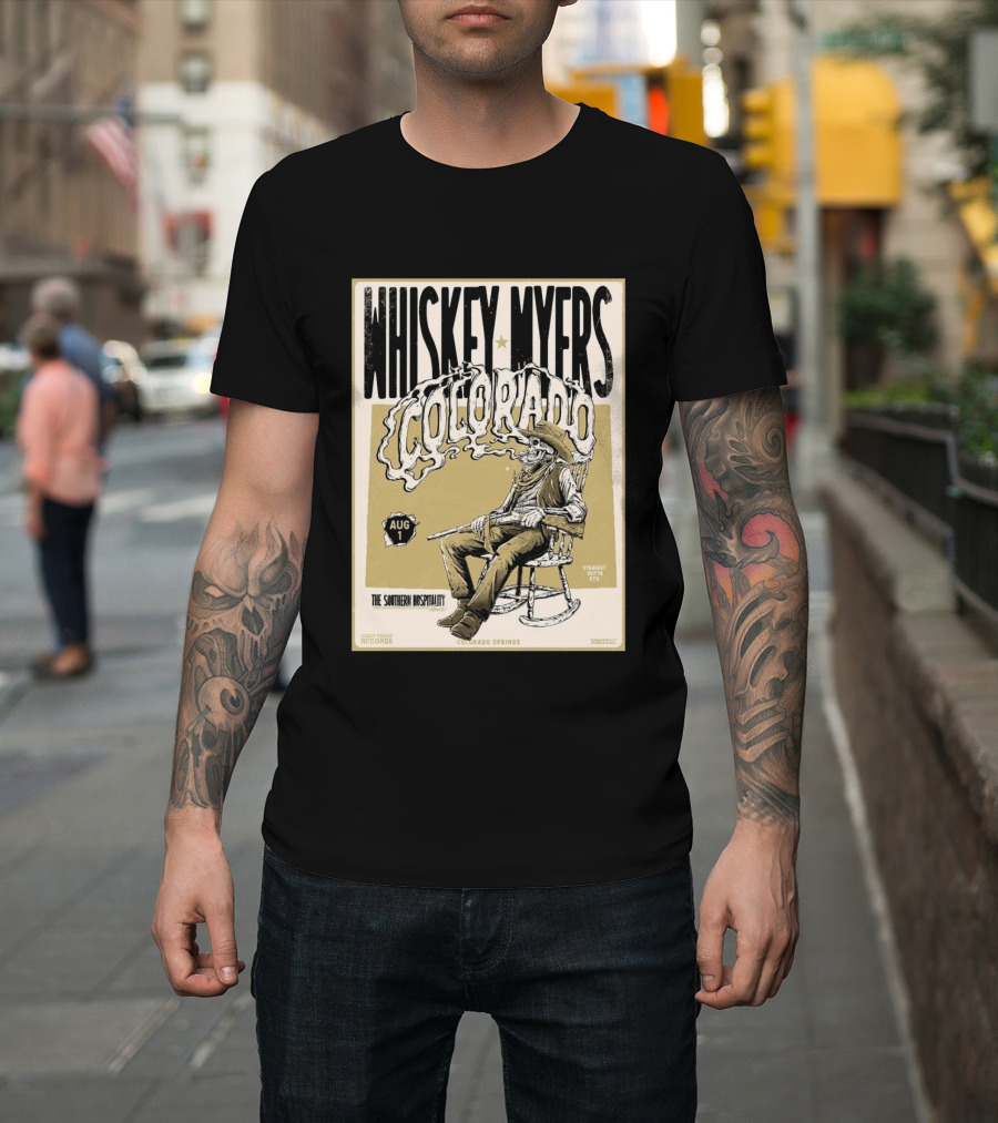 Whiskey Myers Colorado Springs Southern Hospitality Tour August 1 Ford Amphitheater 2026 T-Shirt