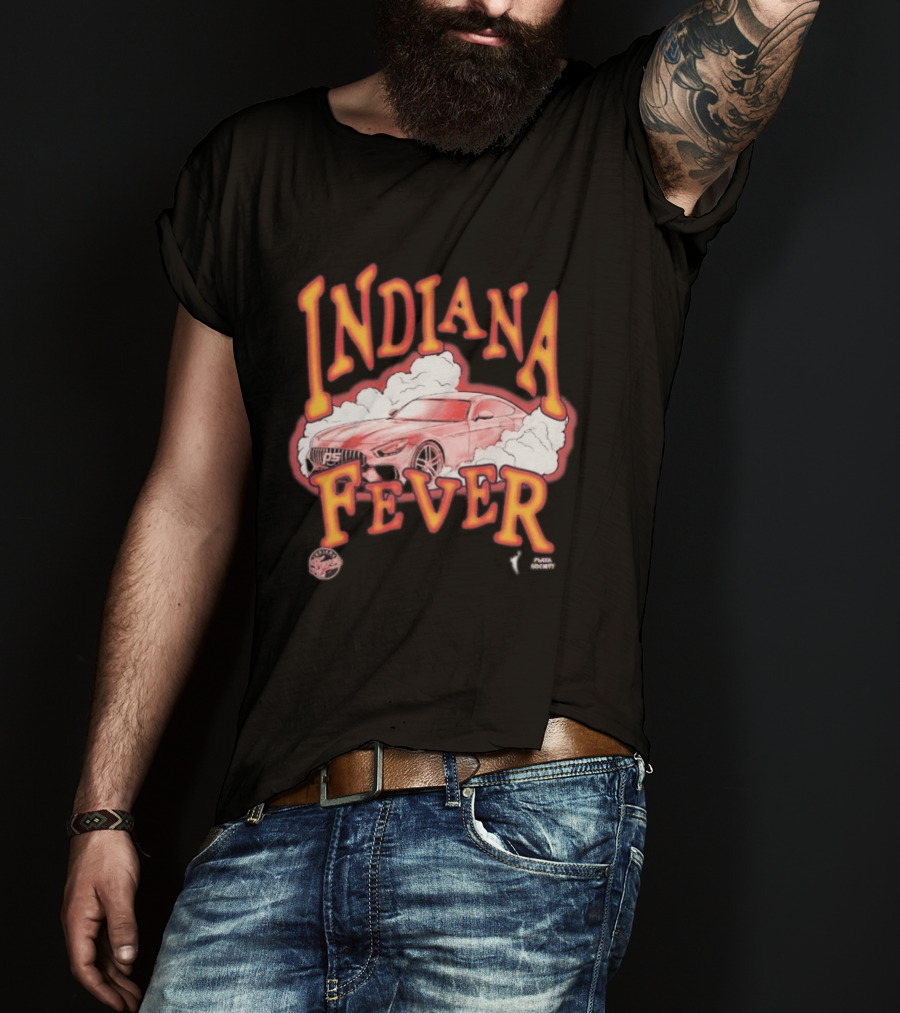 Indiana Fever Playa Society Sketch Car And Smoke T-Shirt