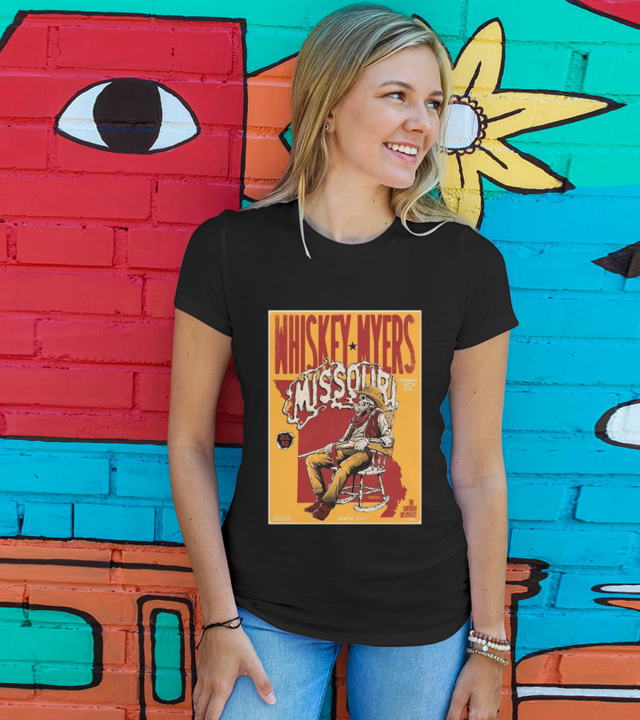 Whiskey Myers Missouri Tour 2026 Kansas City Morton Amphitheater July 30 Straight Outta ETX T-Shirt