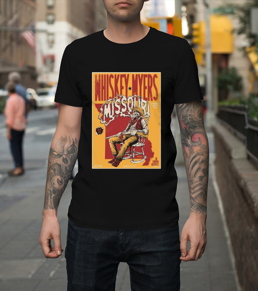 Whiskey Myers Missouri Tour 2026 Kansas City Morton Amphitheater July 30 Straight Outta ETX T-Shirt