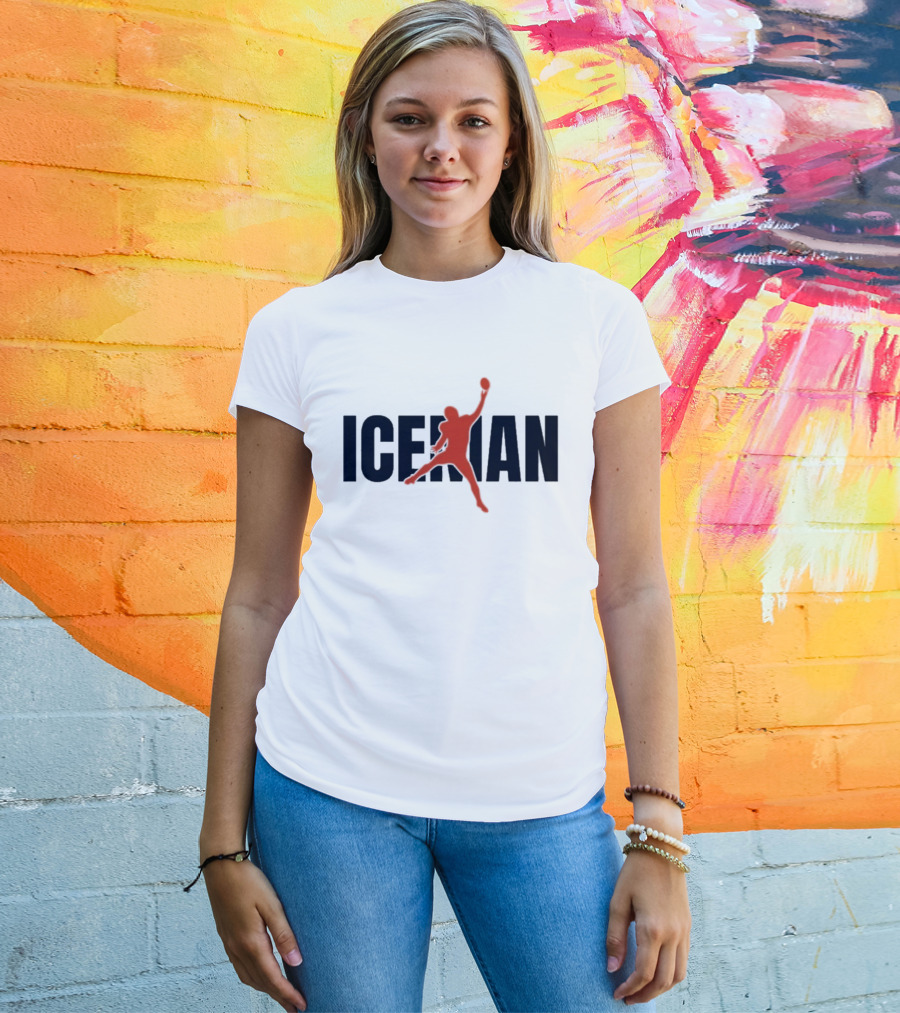 ICEMAN Basketball Silhouette Jumping Pose T-Shirt