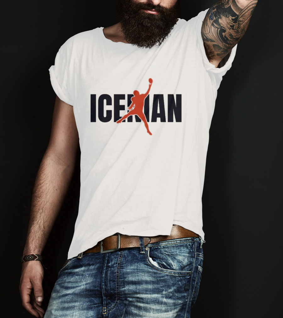ICEMAN Basketball Silhouette Jumping Pose T-Shirt