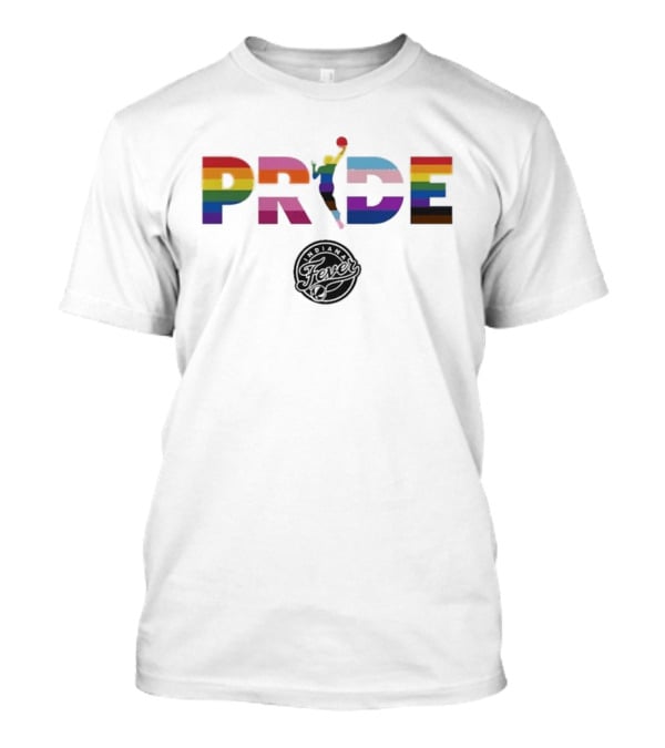 Indiana Fever WNBA Pride Rainbow Basketball Celebration T-Shirt