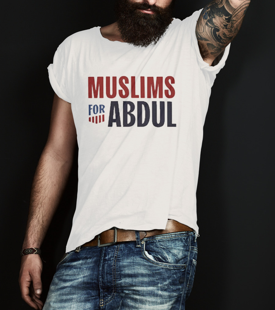 Muslims For Abdul 2026 Election Support Red And Blue T-Shirt