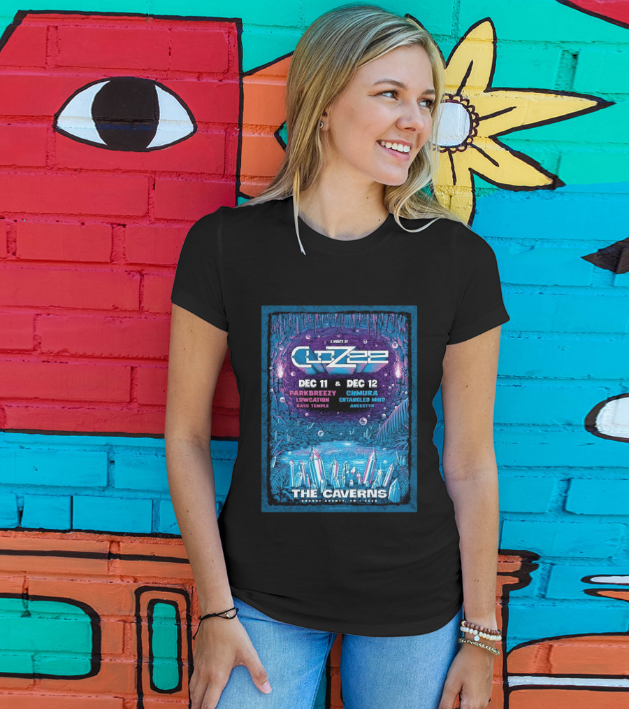 2 Nights Of CloZee The Caverns Grundy County TN Dec 11 12 2026 Parkbreezy Lowcation Bass Temple Chmura Entangled Mind Ancestryr T-Shirt