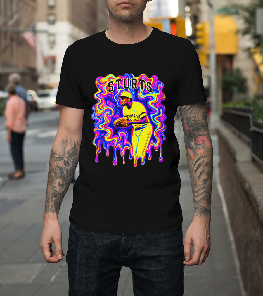 Pirates Dock Ellis Psychedelic Sturts Baseball Pitcher T-Shirt