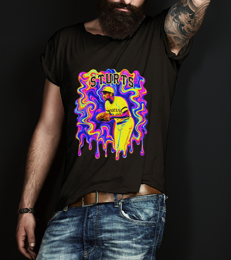 Pirates Dock Ellis Psychedelic Sturts Baseball Pitcher T-Shirt