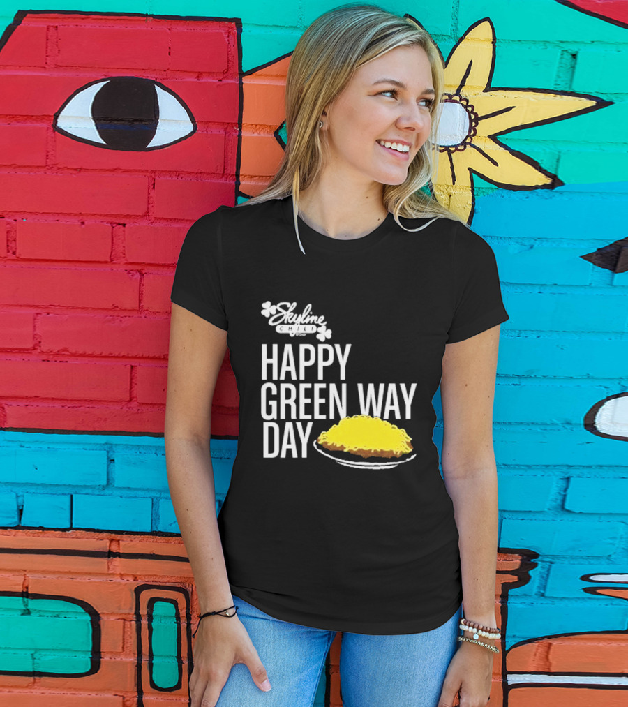Skyline Chili Happy Green Way Day Cheese Coney Celebration T-Shirt