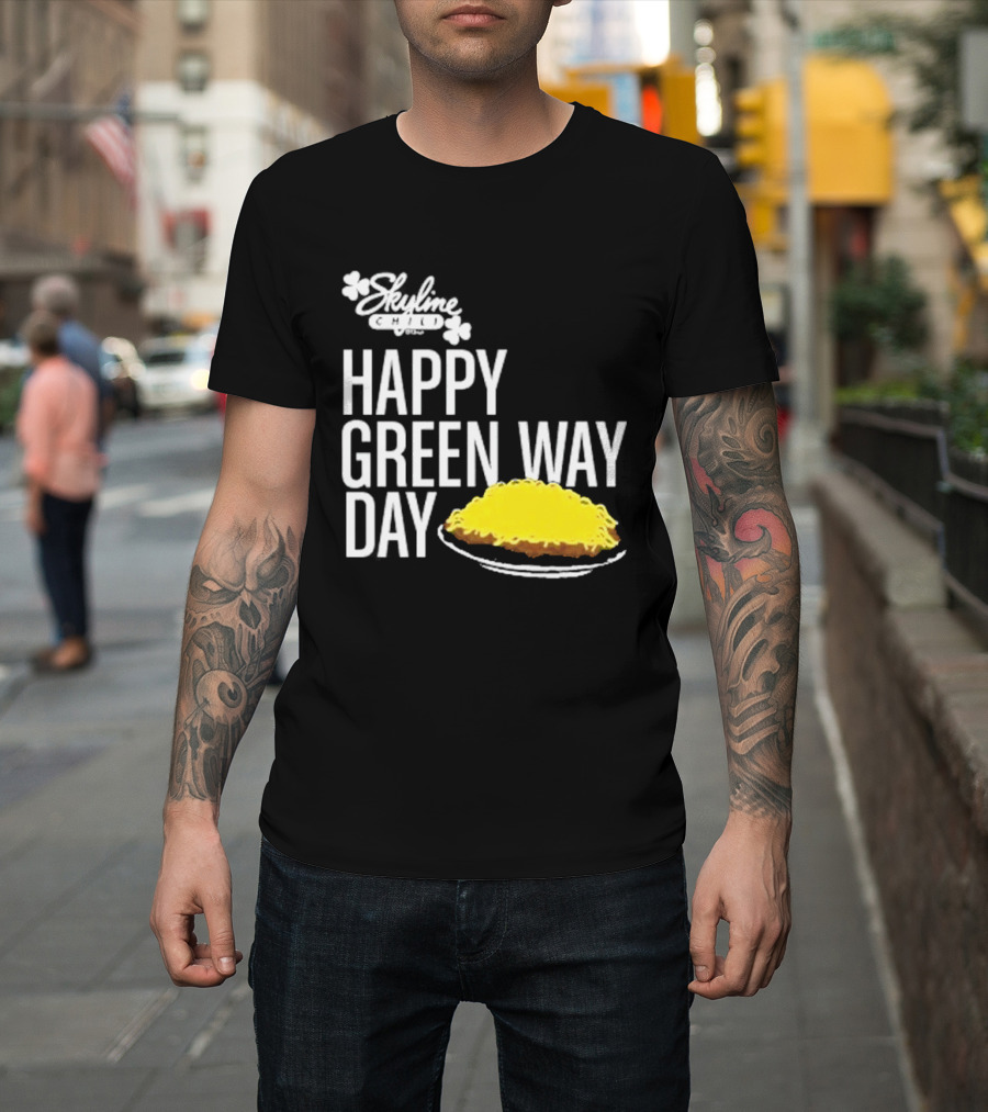 Skyline Chili Happy Green Way Day Cheese Coney Celebration T-Shirt