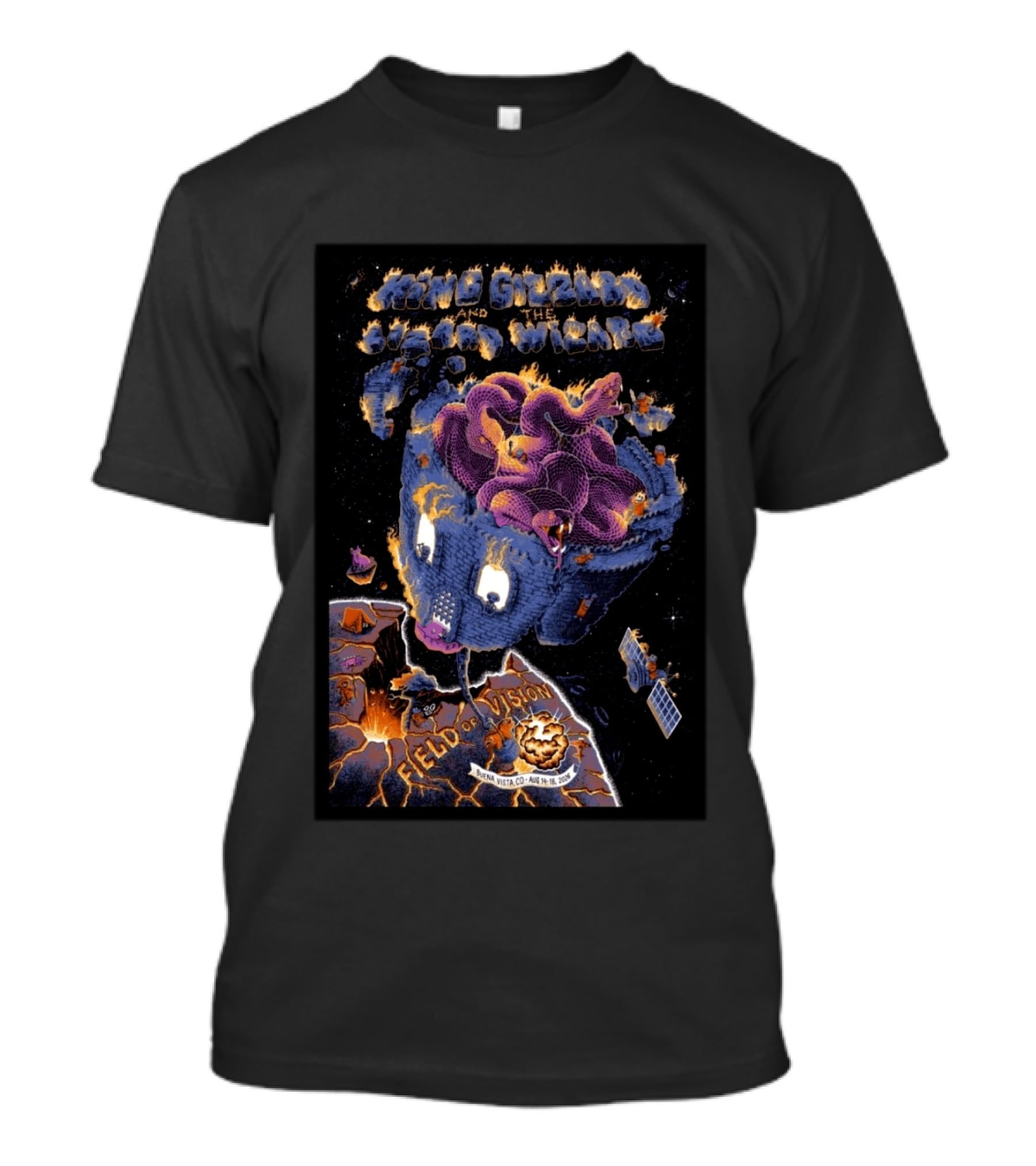 King Gizzard & The Lizard Wizard Field Of Vision Buena Vista CO August 14 16 2026 T-Shirt