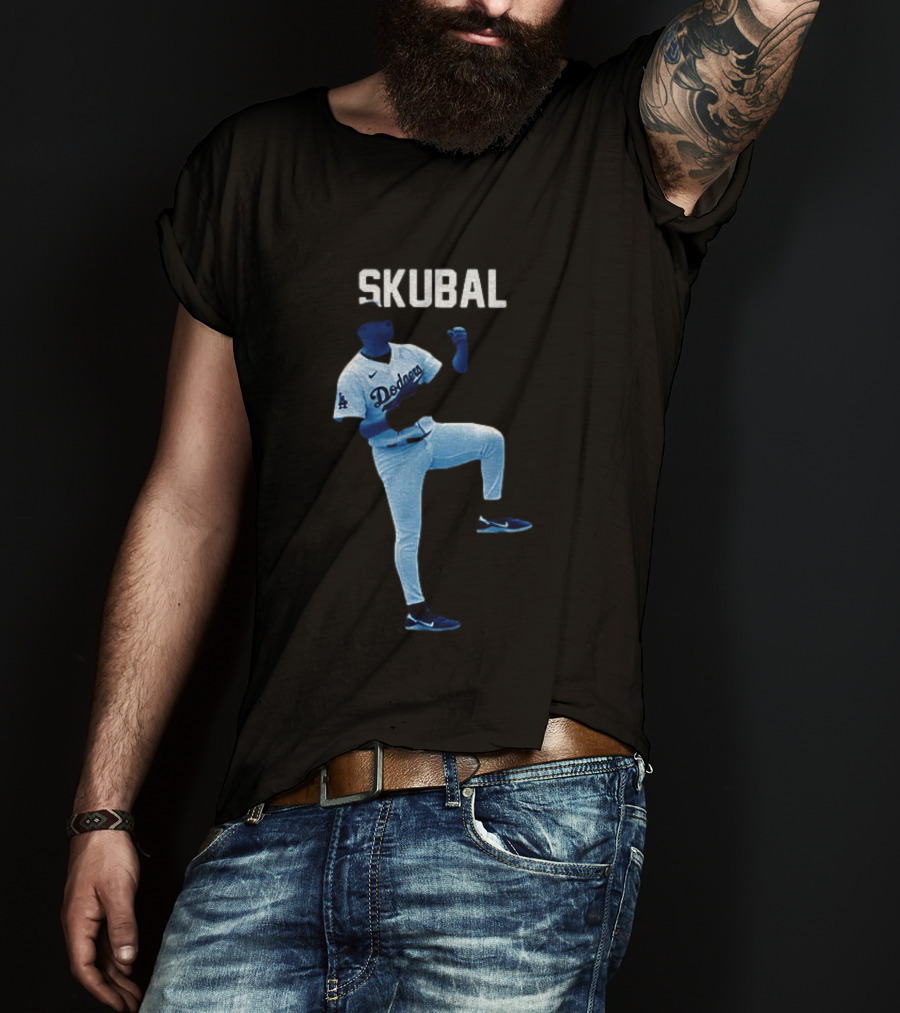 Los Angeles Dodgers Tarik Skubal 29 MLB Baseball 2026 Gradient T-Shirt