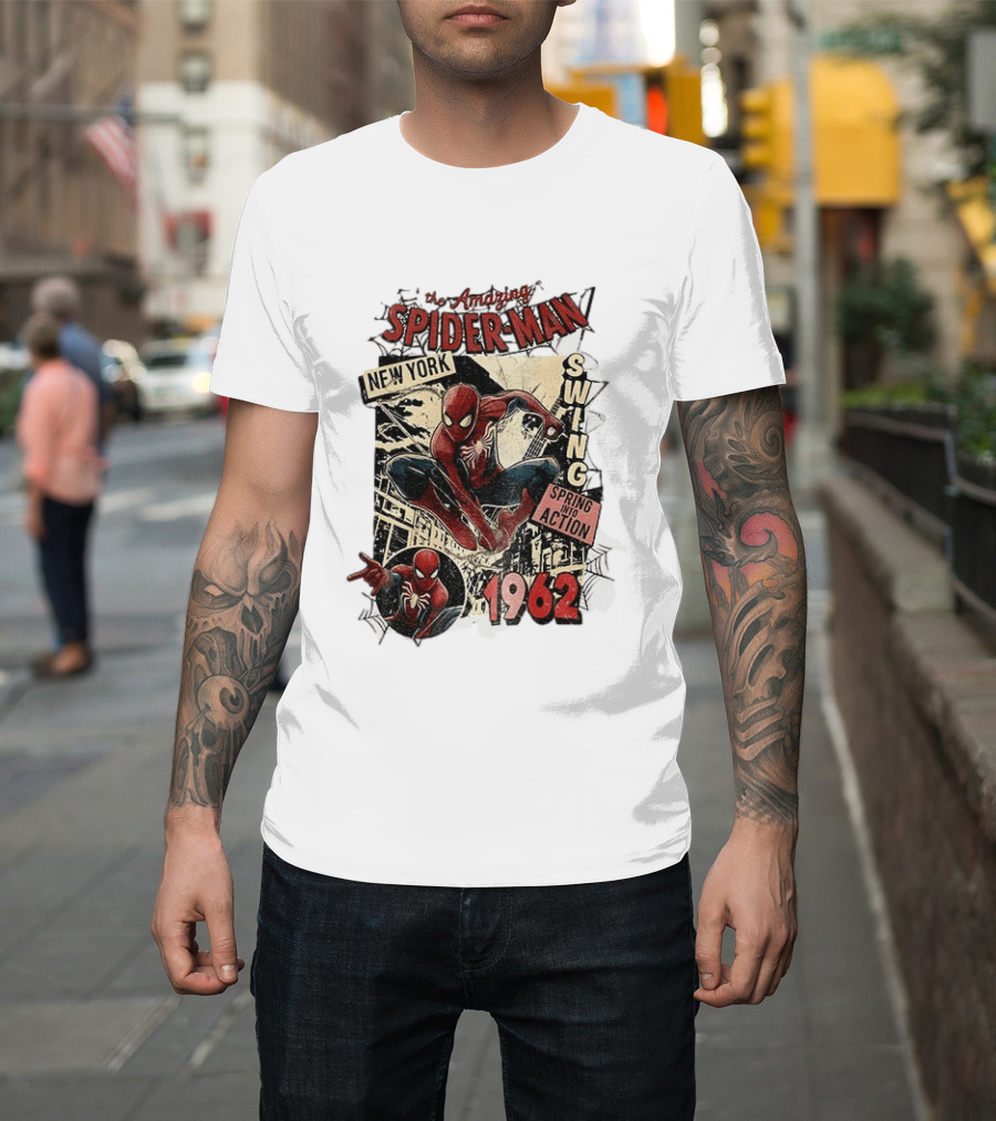Amazing Spider Man New York Swing Spring Into Action 1962 T-Shirt
