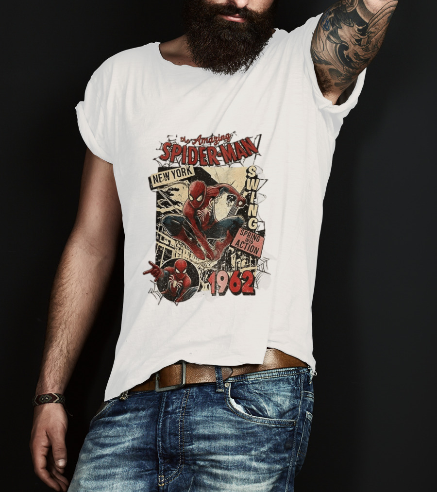 Amazing Spider Man New York Swing Spring Into Action 1962 T-Shirt