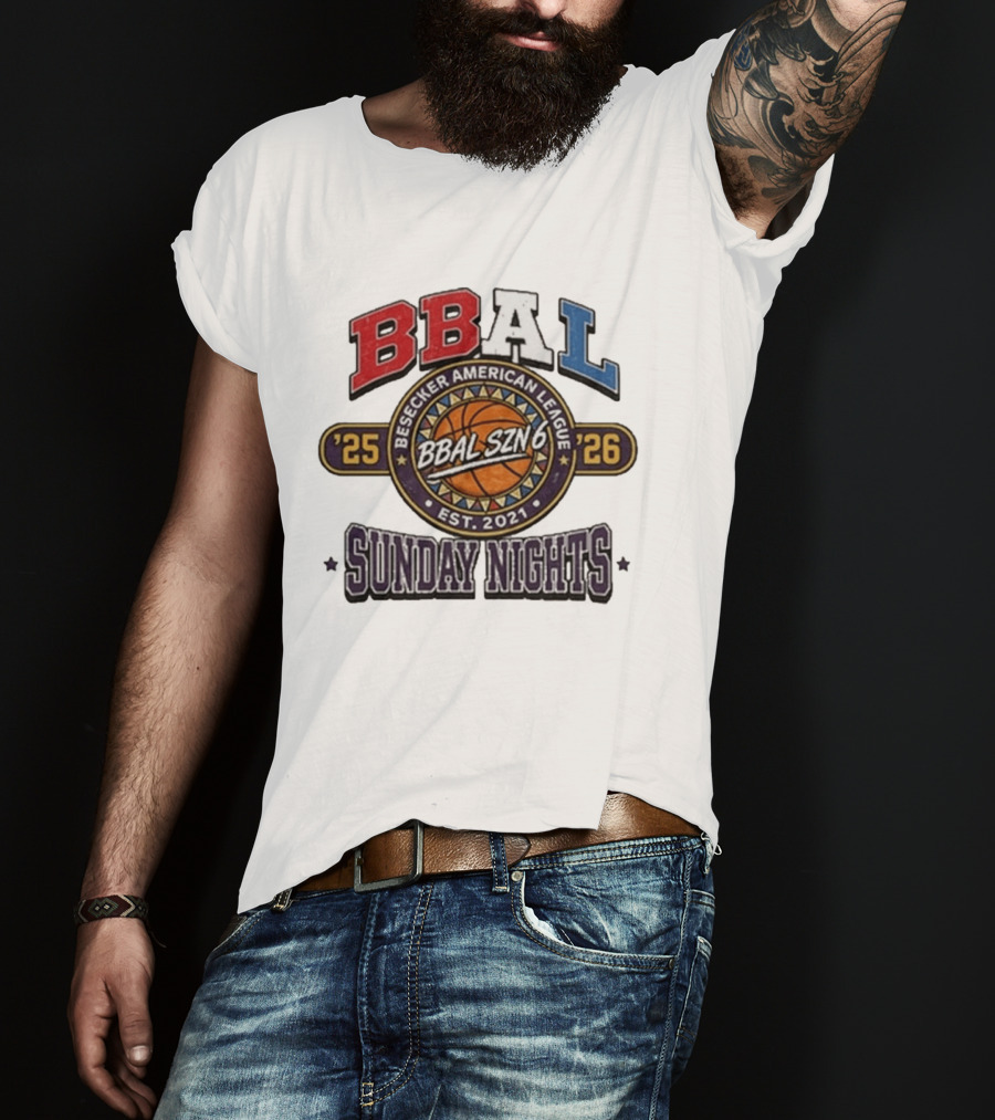 Dave Portnoy Besecker American League BBAL SZN 6 Sunday Nights 2025 2026 T-Shirt