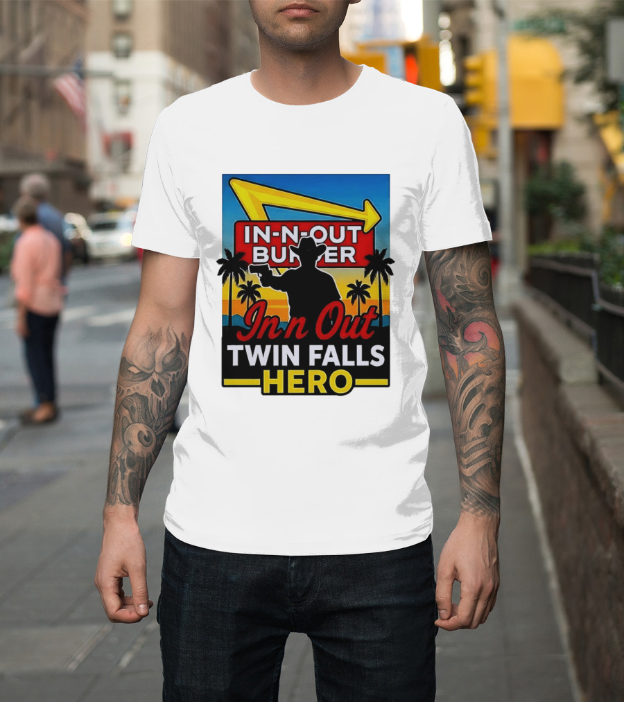 In N Out Burger Twin Falls Hero Western Sunset T-Shirt