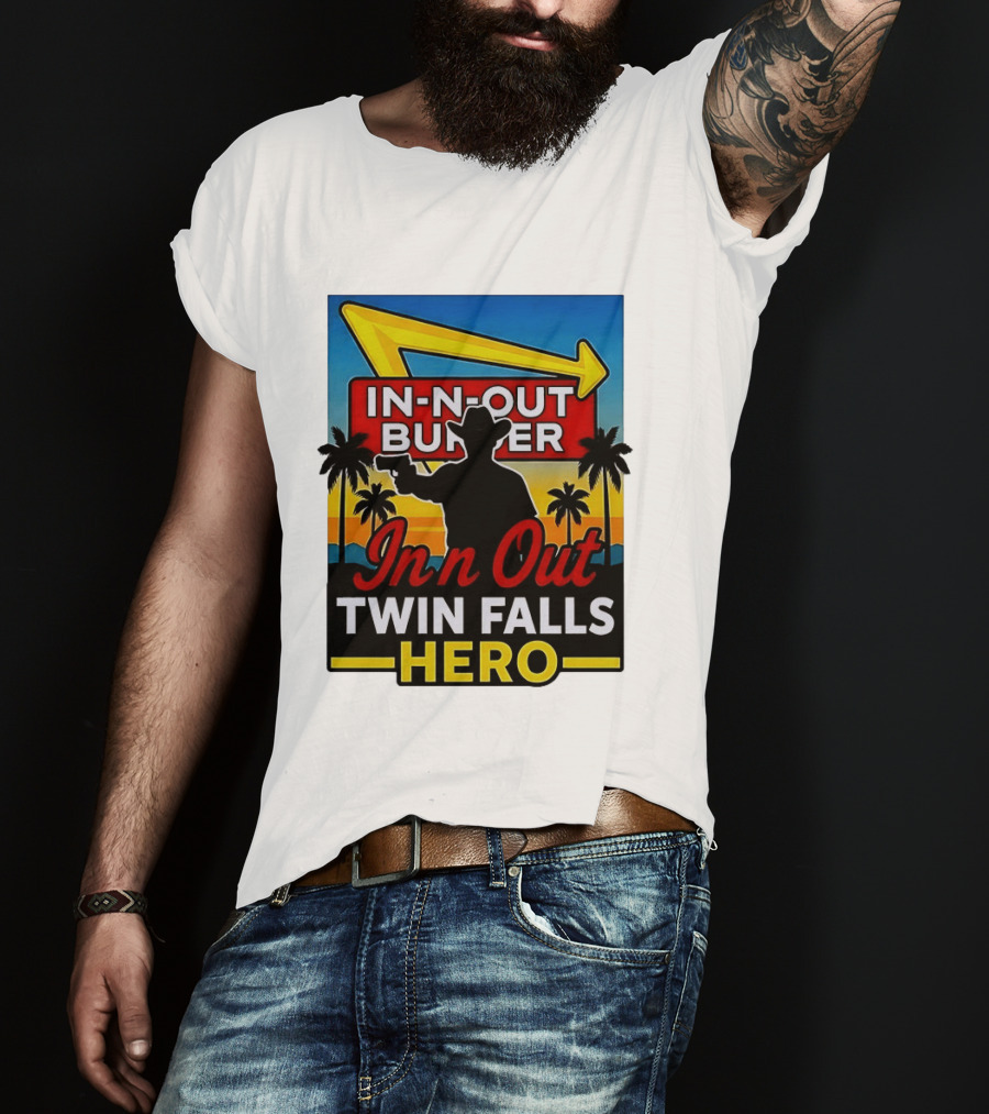 In N Out Burger Twin Falls Hero Western Sunset T-Shirt