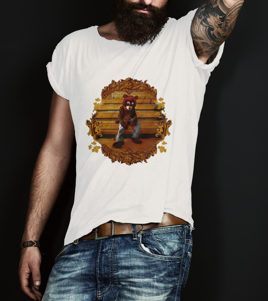 Kanye West The College Dropout Bear Seated In Ornate Frame T-Shirt