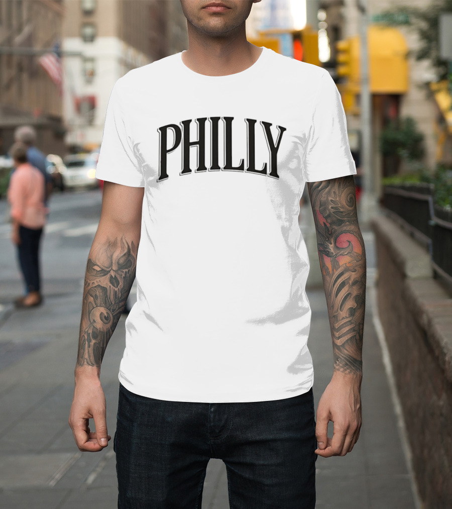 Philly City Pride Vintage Arched Lettering T-Shirt